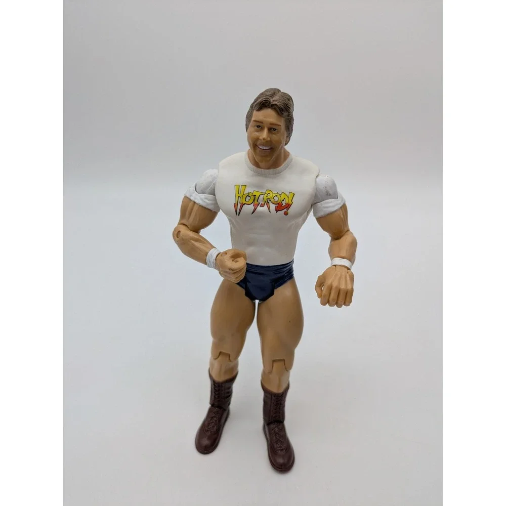 2003 Jakks WWE Classic Superstars Hot Rod Roddy Piper Figure w/Stool Microphone